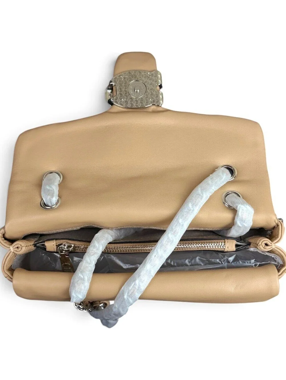 Coach Tabby 26 Quilted Shoulder Bag Beige Buff Silver Hardware Rare NWT